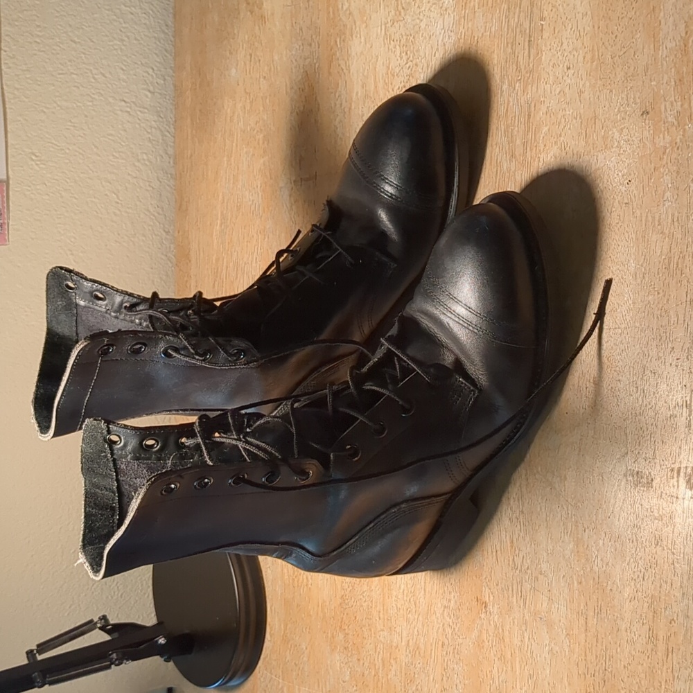 Vintage steel toe US Army combat boots